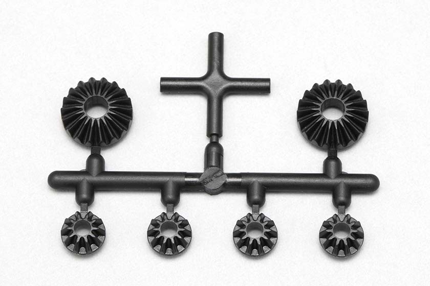 Шестерни дифференциала Yokomo (#B9-503GP) Molded Bevel Gear Set (with cross pin)(Lx2/Sｘ4)