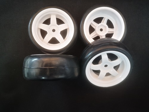 Колеса RC Turn (#DF01A2) A2 - White 1/10 Drifting Tires 62*26mm Hex 12mm Hub