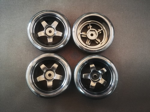 Колеса RC Turn (#DF01A1) A1 - Black 1/10 Drifting Tires 62*26mm Hex 12mm Hub