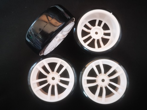 Колеса RC Turn (#DF03A2) A2 - White 1/10 Drifting Tires 62*26mm Hex 12mm Hub