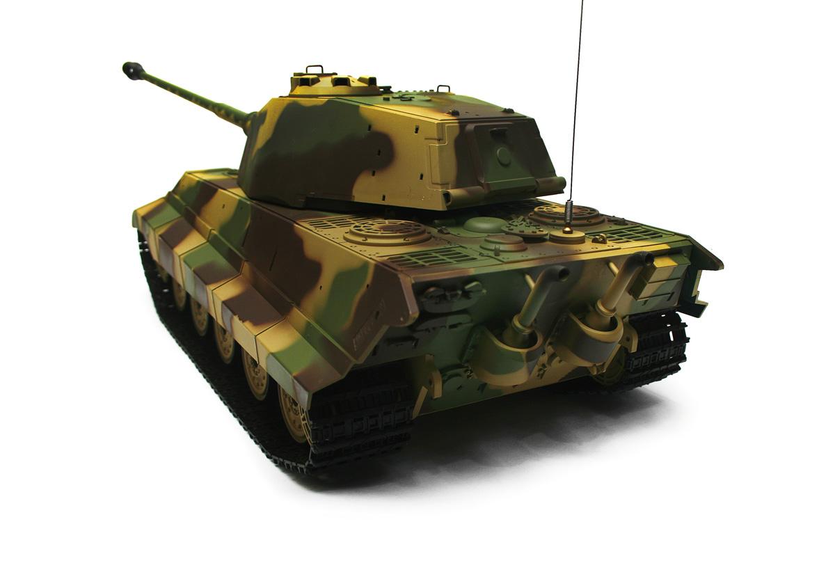 Радиоуправляемый танк Heng Long (#HL3888а-1) German King Tiger (Henschel) RC Heavy Tank  с эффектами звука и дыма 1/16
