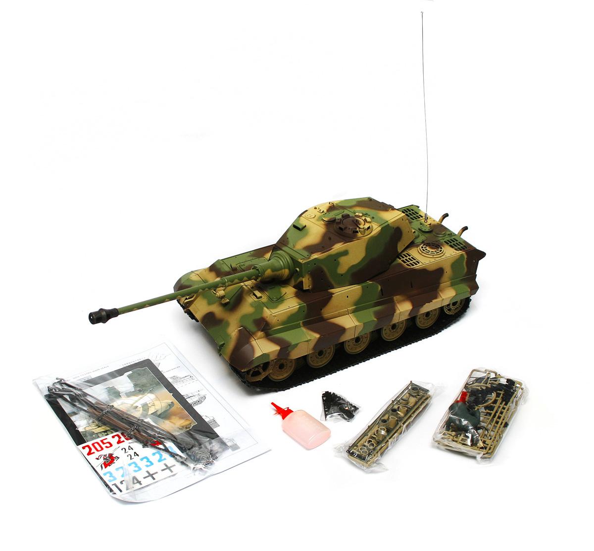Радиоуправляемый танк Heng Long (#HL3888а-1) German King Tiger (Henschel) RC Heavy Tank  с эффектами звука и дыма 1/16