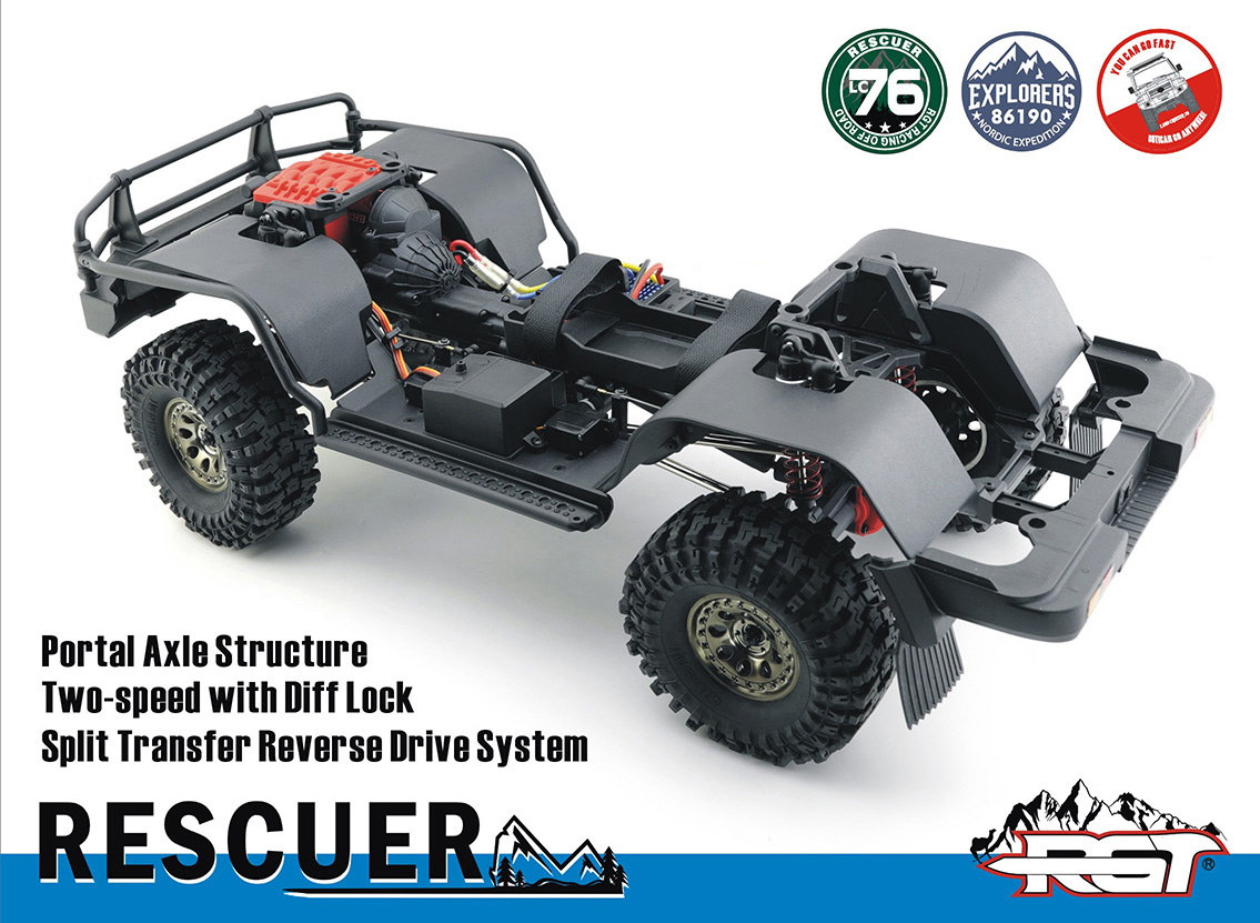 Радиоуправляемый внедорожник RGT (#EX86190)  4WD RC Car LC76 RESCUER Vehicles Off-Road Truck Rock Crawler Toys Models Without Battery