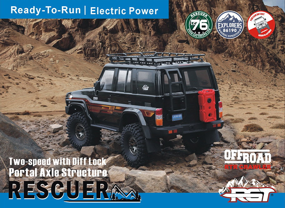 Радиоуправляемый внедорожник RGT (#EX86190)  4WD RC Car LC76 RESCUER Vehicles Off-Road Truck Rock Crawler Toys Models Without Battery