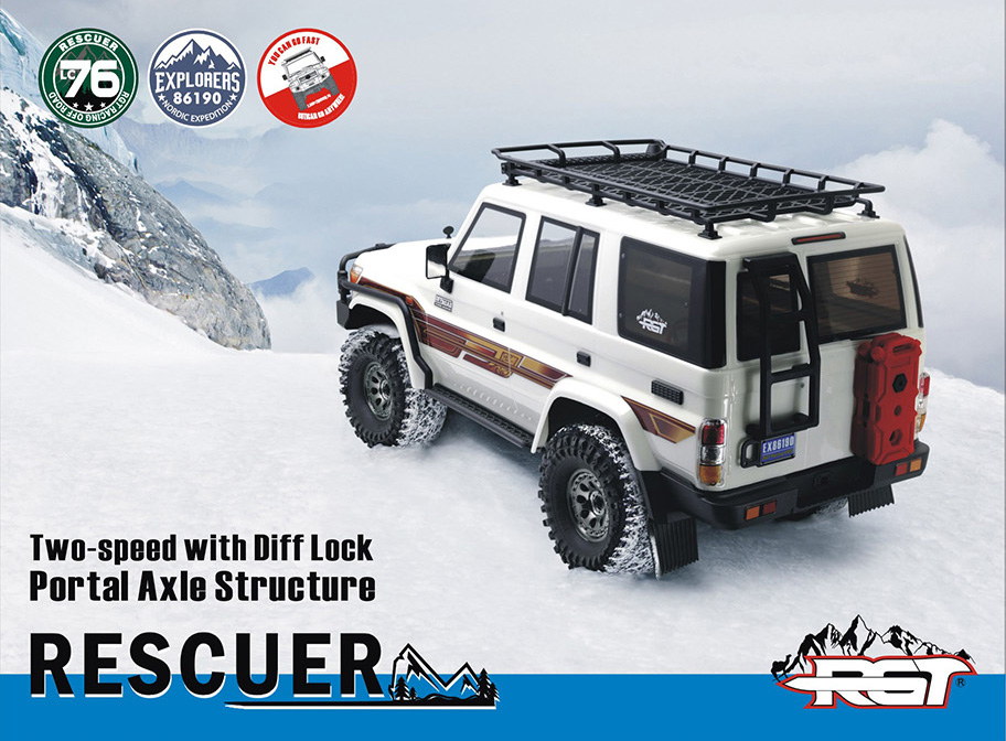Радиоуправляемый внедорожник RGT (#EX86190)  4WD RC Car LC76 RESCUER Vehicles Off-Road Truck Rock Crawler Toys Models Without Battery