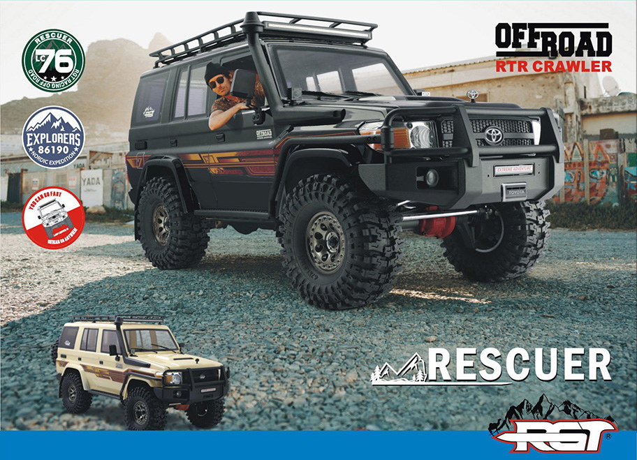 Радиоуправляемый внедорожник RGT (#EX86190)  4WD RC Car LC76 RESCUER Vehicles Off-Road Truck Rock Crawler Toys Models Without Battery