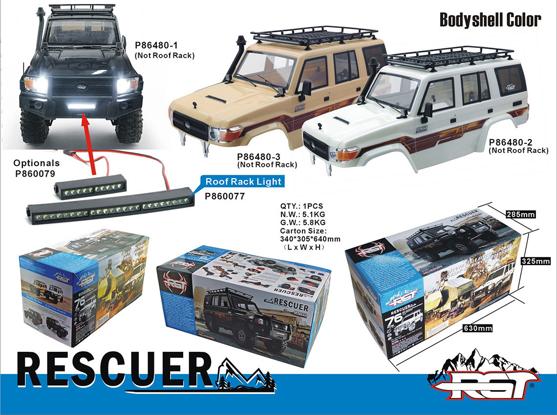Радиоуправляемый внедорожник RGT (#EX86190)  4WD RC Car LC76 RESCUER Vehicles Off-Road Truck Rock Crawler Toys Models Without Battery