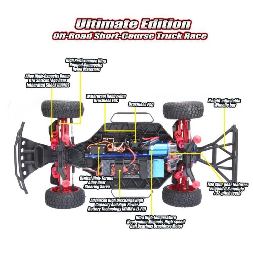 Радиоуправляемый шорт-корс RemoHobby (#1025Lipo) 1/10 Scale Electric 4WD Short-Course Truck 9EMU