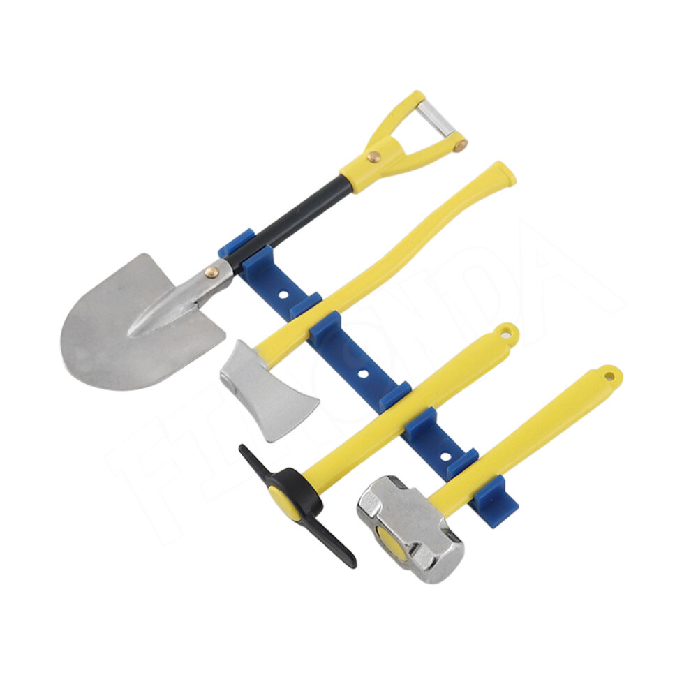 Набор масштабный RC Turn (#RTSM0106B2) Metal Hammer Pickaxe Axe and Shovel for 1/10 RC Crawler