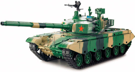 Радиоуправляемый танк Heng Long (#HL3899-1) ZTZ-99a MBT RC Main Battle Tank с эффектами звука и дыма 1:16