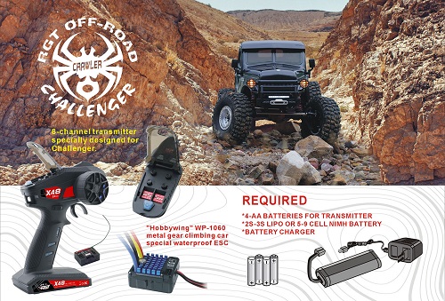Радиоуправляемый внедорожник RGT (#EX86170)  4WD RC Car CHALLENGER Off-Road Truck Rock Crawler Toys Models Without Battery