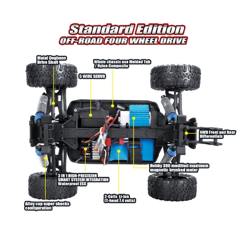 Радиоуправляемая модель багги RemoHobby (#1651) 1/16 Scale Electric 4WD Buggy Dingo