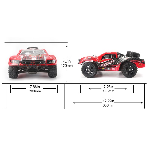 Радиоуправляемый шорт-корс RemoHobby (#1621) 1/16 Scale Electric 4WD Short - Cource Track Rocket