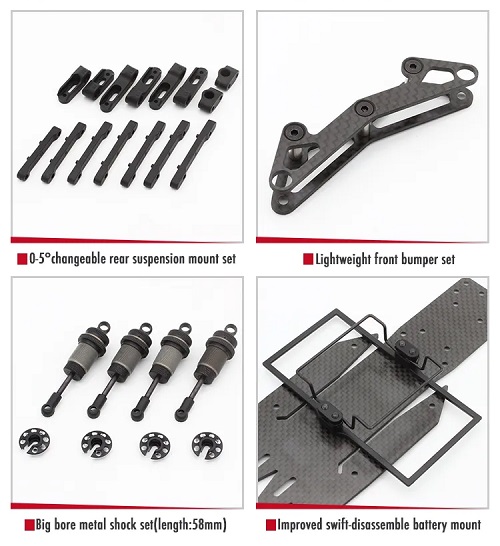 Радиоуправляемая модель для дрифта Usukani (#US88400) NGE 1/10 RWD DRIFT CAR CHASSIS KIT