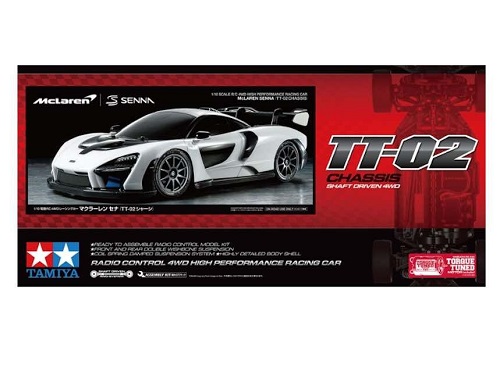 Радиоуправляемая шоссейная модель Tamiya (#58711) 1/10 TT02 McLAREN SENNA On Road EP RC Car Kit