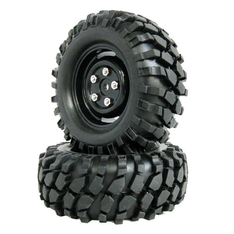Колёса внедорожные RC4X4 (#H210051) Tire/Wheel Black 1.9 96mm 4in
