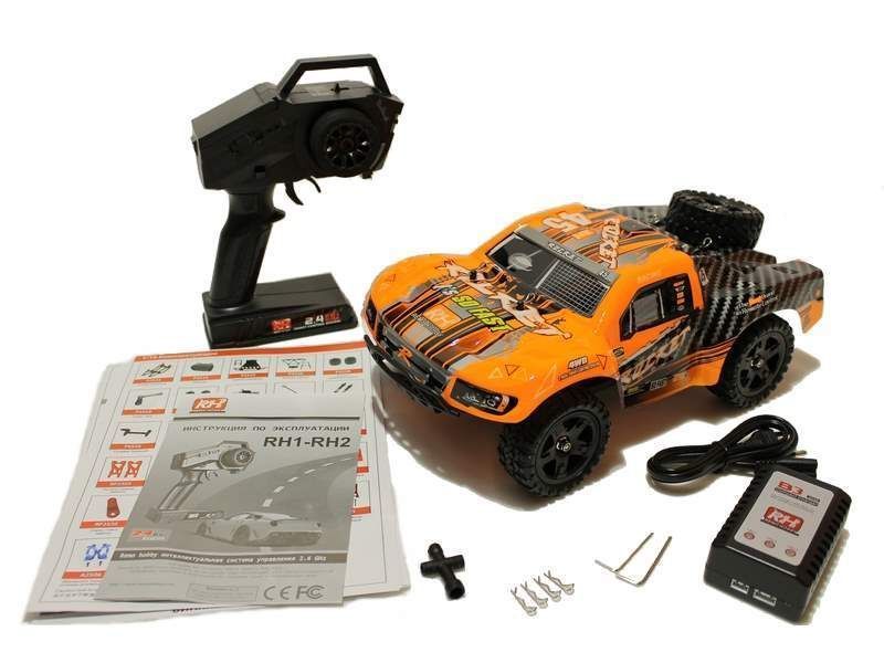 Радиоуправляемый шорт-корс RemoHobby (#1625) 1/16 Scale Electric 4WD 2.4GHZ RC Off-Road Brushless Short Course Rocket