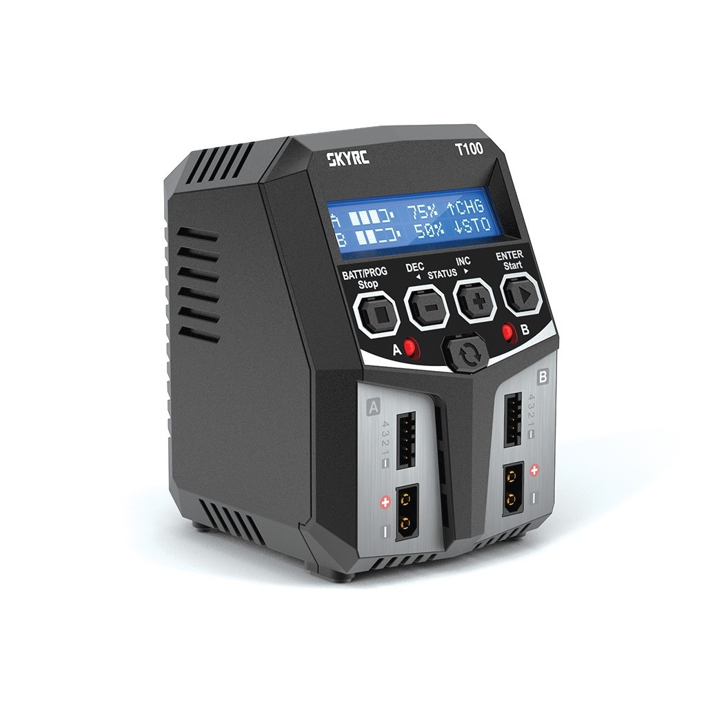 Зарядно-разрядное устройство Sky RC (#SK-100162-02)  SkyRC T100 AC Dual Balance Charger