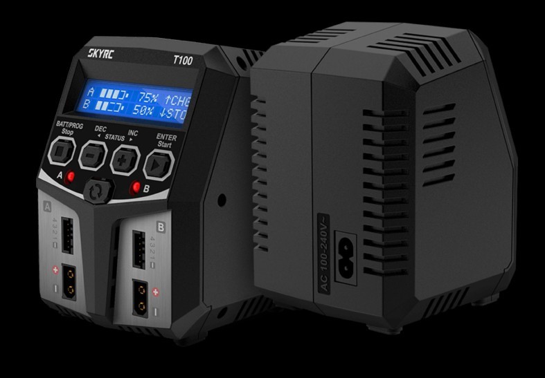 Зарядно-разрядное устройство Sky RC (#SK-100162-02)  SkyRC T100 AC Dual Balance Charger
