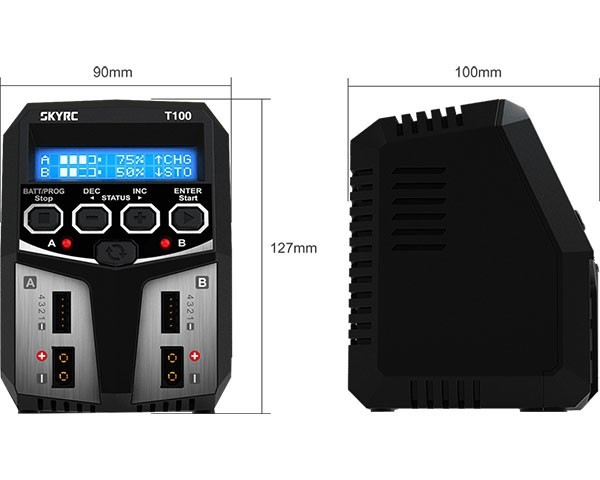 Зарядно-разрядное устройство Sky RC (#SK-100162-02)  SkyRC T100 AC Dual Balance Charger
