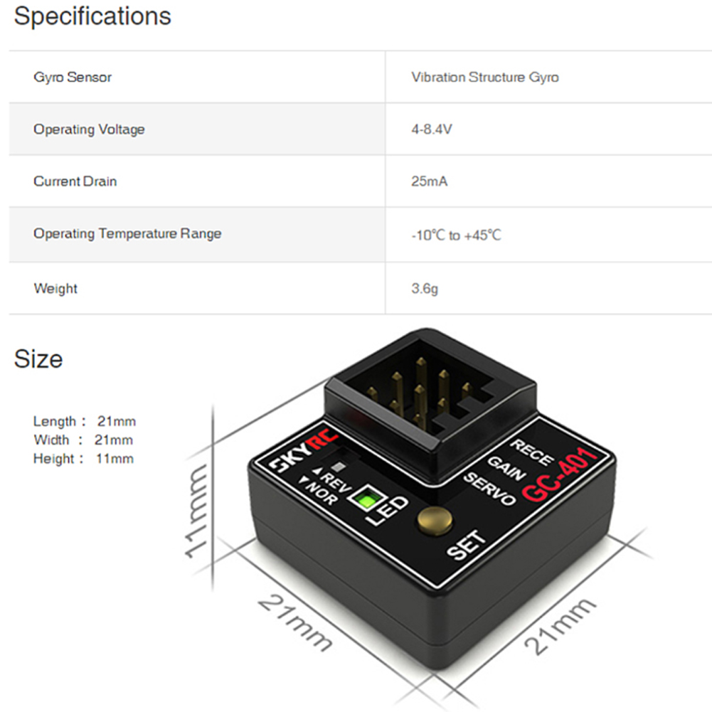 Гироскоп Sky RC (#SK-600142-02) GC401 Gyro