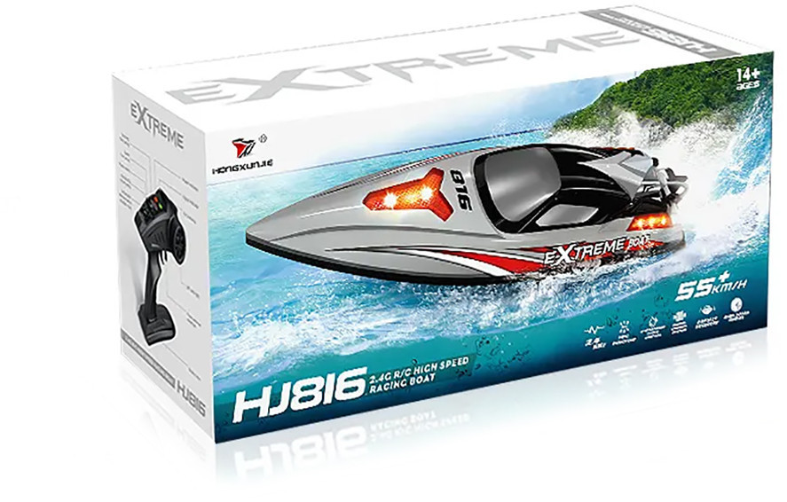 Радиоуправляемая лодка HJ Toys (#HJ816PRO) Remote control rowing Racing Boat 2.4G