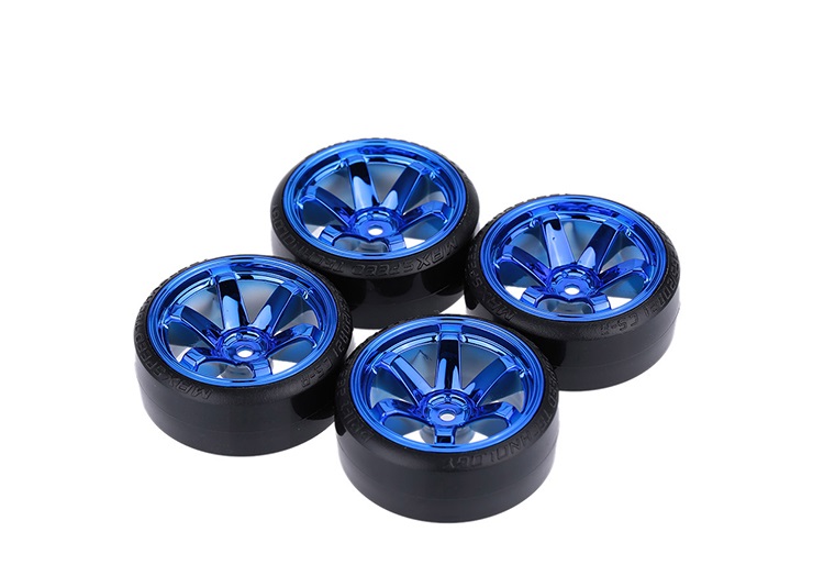 Колеса HSP (#O1CN01BL) A1 - Blue 1/10 Drifting Tires 62*26mm Hex 12mm Hub