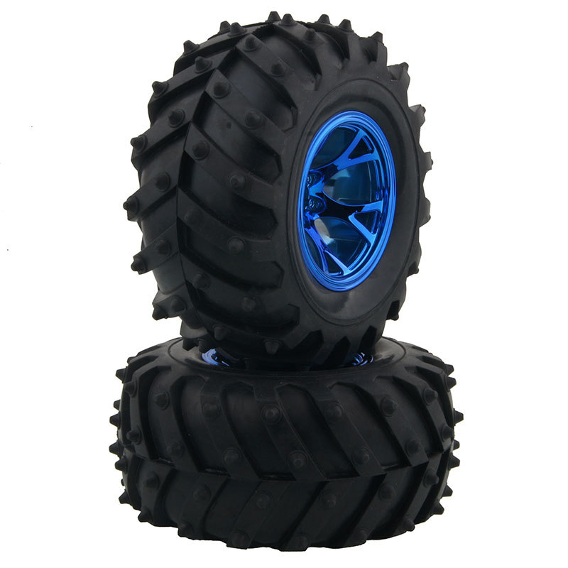 Колёса внедорожные Austar Hobby (#AUH128BL) Tire Black/Wheel Blue 128mm 4in