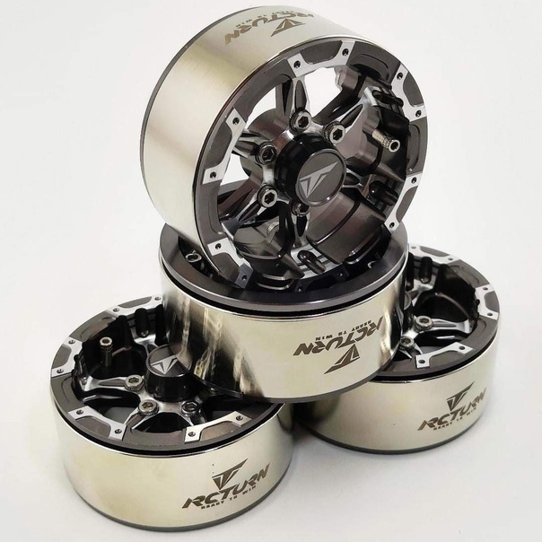 Диски бедлоки RC Turn (#RTCW19003D) Cool Fork Ti-color 1.9" Aluminum Beadlock Crawler Wheels 4pcs