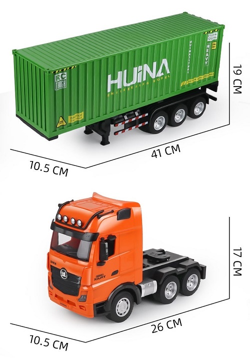 Радиоуправляемый грузовик- контейнеровоз HUI NA TOYS  (#HN1521) RC Truck 1/18 2,4G  (521)