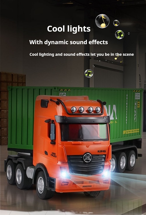Радиоуправляемый грузовик- контейнеровоз HUI NA TOYS  (#HN1521) RC Truck 1/18 2,4G  (521)