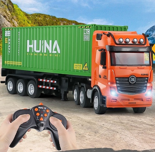 Радиоуправляемый грузовик- контейнеровоз HUI NA TOYS  (#HN1521) RC Truck 1/18 2,4G  (521)