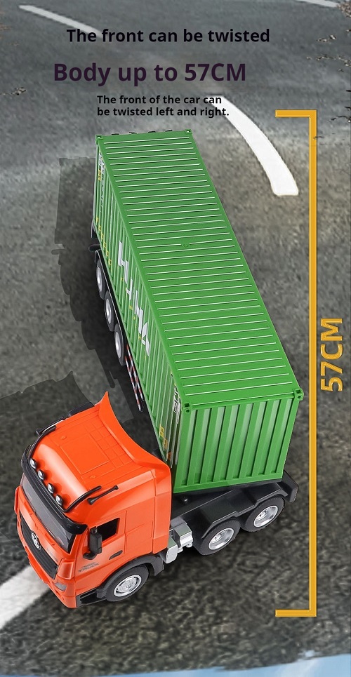 Радиоуправляемый грузовик- контейнеровоз HUI NA TOYS  (#HN1521) RC Truck 1/18 2,4G  (521)