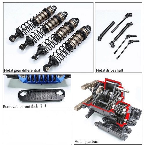 Радиоуправляемый внедорожник Yikong (#YK-4082V3)  4WD RC Car Yikong 4082V3 crawler Rubikon Off-Road Truck Rock Crawler Toys Models Without Battery