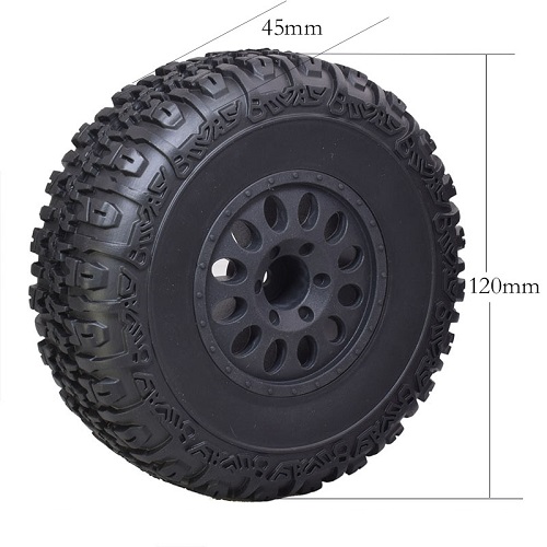 Колёса внедорожные RC4X4 (#RCW8/R1/120B) Tire/Wheel Black  120mm 4in