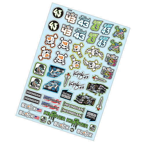 Наклейки TeamC (#TC939) 1/10 Ken Block Sticker, A4