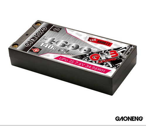 Аккумулятор Li-Po GAONENG (#GNB4600/140-2S) GNB Shorty Lipo 4600MAH 2S 7.4V 140C