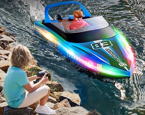 Радиоуправляемая лодка HJ Toys (#HJ821) Remote control rowing Racing Boat 2.4G
