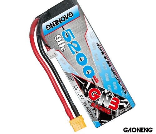 Аккумулятор Li-Po GAONENG (#GNB5200/90-2S) GNB Lipo 5200MAH 2S 7.4V 90C