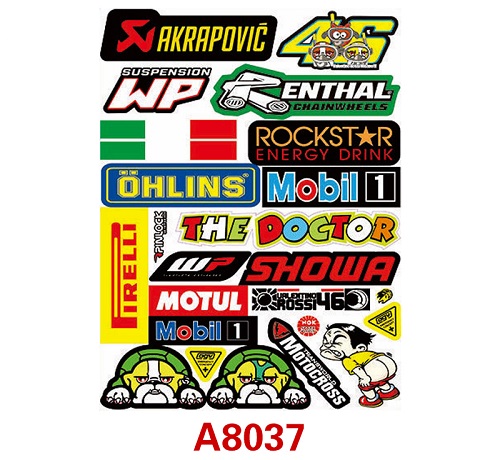 Наклейки масштабные Panda Brother (#A8037)  RC Art Sticker/ A4 1/10
