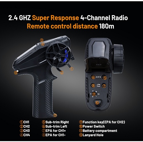 Радиоуправляемая модель багги ZD Racing (#BX12)  4WD Brushless 1:12  RTR 2.4GHz