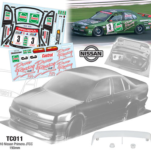 Кузов TeamC (#TC011) 1/10 Nissan Premeri JTCC, 190mm