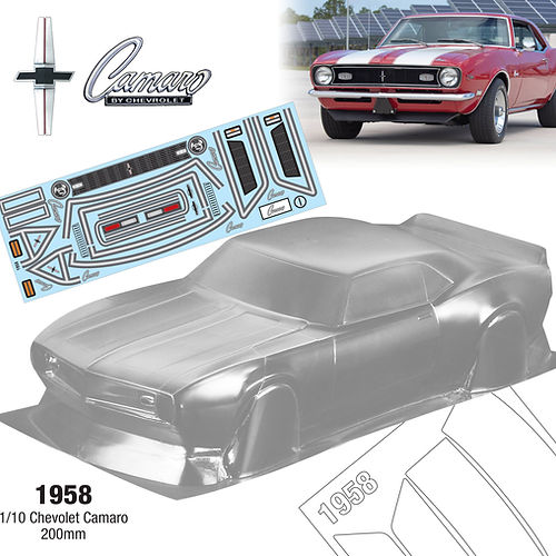 Кузов TeamC (#TC1958) 1/10 Chevrolet Camaro, 200mm