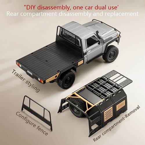 Радиоуправляемый внедорожник MN Hobby (#SG-MN-82S) 1/12 2.4G 4WD RC Car silver/Black