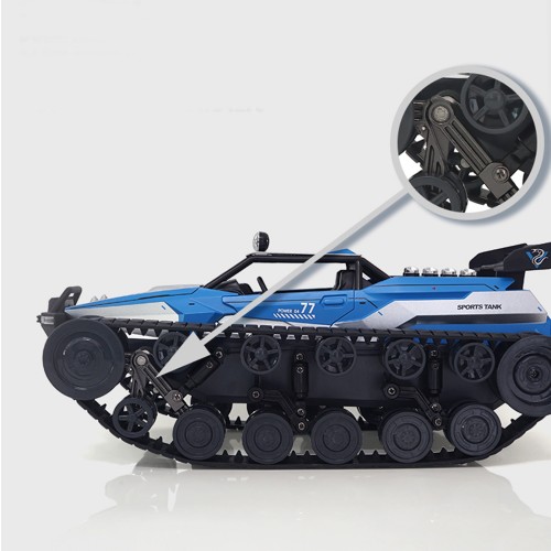 Радиоуправляемый гусеничный вездеход HB (#SG-1204-B) 1:12  2.4G Alloy High-speed Tank  Blue Silver