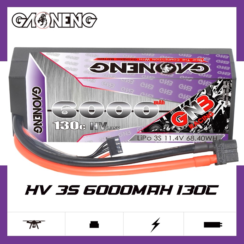 Аккумулятор Li-Po GAONENG (#GNB60003S130WHV) GNB Lipo 6000MAH 3S 11.1V 130C
