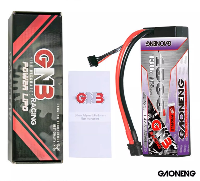Аккумулятор Li-Po GAONENG (#GNB45003S130WHV) GNB4500mAh 3S 11.1V 130C  RC