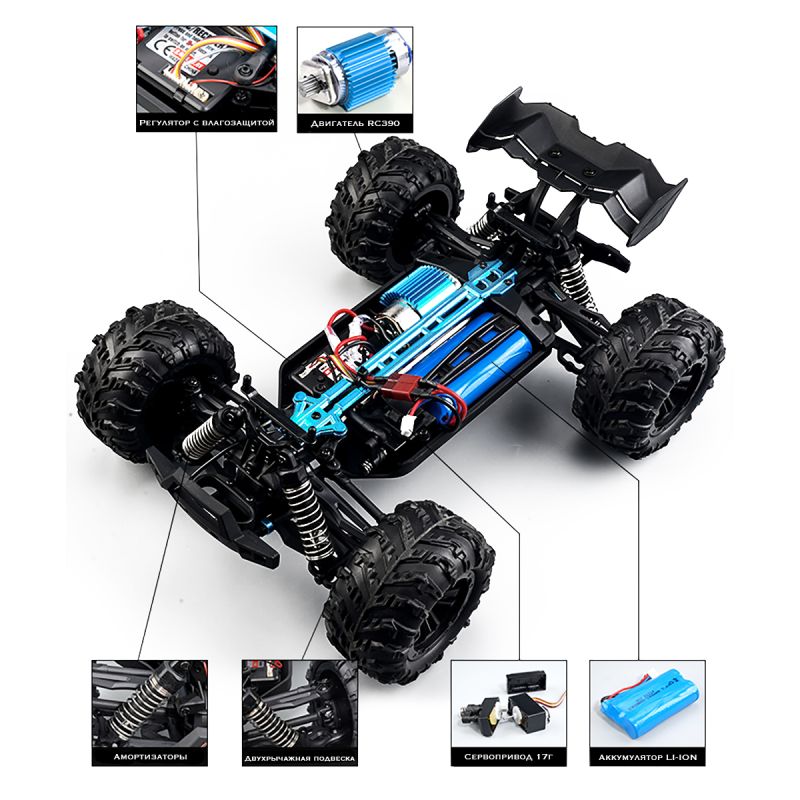 Радиоуправляемая модель трагги SuChiYu (#SCY16101) TOP RACING SERIES RAPIDLY 4WD 1:16 RTR 2.4GHz