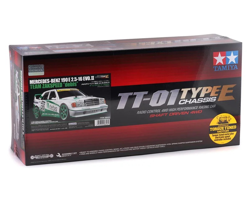 Радиоуправляемая шоссейная модель Tamiya (#58656) 1/10 SCALE R/C 4WD TT-01 Type-E Mercedes-Benz 190E Review