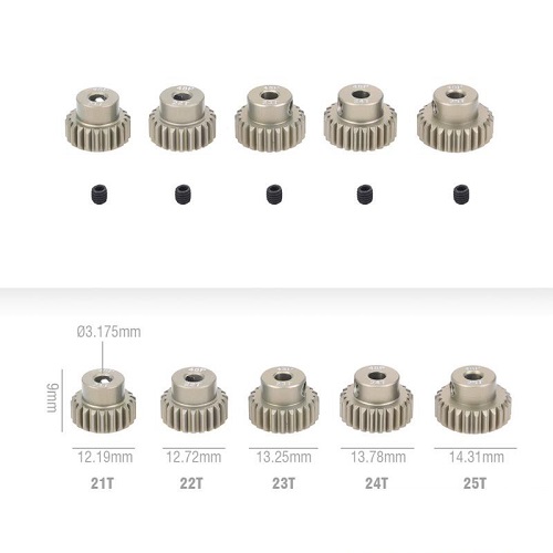Пиньён RTW (#RTW-4820) Aluminum 7075 Hard Coated Motor Gear/Pinions 48P 20T